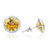 Isabella: Exquisite Citrine Stud Earrings With Diamond Accents .31.48ct Round AAA Grade Citrine Isabella: Exquisite Citrine Stud Earrings With Diamond Accents .31.48ct Round AAA Grade Citrine