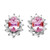 Isabella: Halo .Set Gemstone Earrings