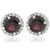 Artemis: Exquisite Red Sapphire & Diamond Stud Earrings .3.60ct Round Red Sapphire