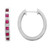 Vienna: Luxury Hoop Earrings With Rubies & Diamonds .4.40ct AAA Rubies