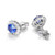 Madrid: Exquisite Tanzanite & Diamond Stud Earrings .4.30ct Oval Tanzanite
