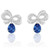 Madrid: Exquisite Sapphire & Diamond Stud Earrings .6ct Pear