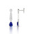 Vienna: Ceylon Sapphire And Diamond Dangle Earrings .6.00ct Pear