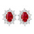 Vienna: Oval Ruby Cluster Halo Earrings .5.10ct Natural Rubies