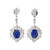 Florence: Exquisite Sapphire & Diamond Dangle Earrings .3ct Oval Ceylon Sapphire