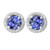 Vienna: Exquisite Tanzanite & Diamond Studs .8.44ct Round Tanzanite
