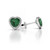 Florence: Mesmerizing Heart .Cut Emerald Halo Studs Florence: Mesmerizing Heart .Cut Emerald Halo Studs