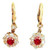 Isabella: Exquisite Ruby & Diamond Dangle Earrings .5.50ct Round Cut Ruby