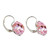 Isabella: Pink Kunzite Dangle Earrings .20.00ct Round Cut Kunzite