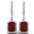 Madrid: Exquisite Ruby & Diamond Drop Earrings .5ct Natural Ruby