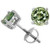 Florence: Exquisite Green Sapphire Solitaire Earrings .6ct Round Cut