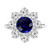Isabella: Sapphire & Diamond Halo Ring .4.50ct Round Blue Sapphire