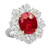 Isabella: Regal Ruby & Diamond Wedding Ring .6.10ct Natural Oval Ruby