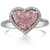 Florence: Exquisite Heart .Cut Pink Sapphire Ring