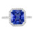 Florence: Exquisite Halo Sapphire & Diamond Ring .5ct AAA Ceylon Sapphire