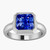 Vienna: Radiant Cut Sapphire Engagement Ring .3.00ct Natural Blue Sapphire