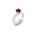 Isabella: Princess Cut Ruby & Diamond Ring .3.00ct Ruby