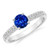 Isabella: Sapphire And Diamond Wedding Ring .1.75ct Round Blue Sapphire