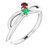 Isabella: Infinity Twist Gemstone Ring .0.30ct Burma Ruby