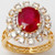 Vienna: Exquisite Ruby & Diamond Ring .5ct Oval Ruby