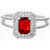 Victoria: Exquisite Ruby And Diamond Ring .5.00ct Emerald Cut Ruby