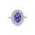 Vienna: Exquisite Tanzanite & Diamond Ring .4ct Oval Blue Tanzanite