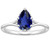 Madrid: Exquisite Sapphire Solitaire Engagement Ring .2.50ct Pear