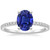 Florence: Exquisite Anniversary Ring With Oval Sapphire .5ct Natural Blue Sapphire Florence: Exquisite Anniversary Ring With Oval Sapphire .5ct Natural Blue Sapphire