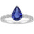 Isabella: Sapphire & Diamond Solitaire Ring .3.50ct Pear
