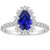 Vienna: Pear .Cut Ceylon Sapphire Halo Ring