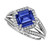 Vienna: Sapphire & Diamond Halo Ring .4.50ct Emerald