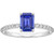 Vienna: Sapphire & Diamond Engagement Ring .4.25ct Emerald