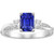 Artemis: Majestic Three .Stone Ring With Sapphire & Diamonds