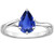 Isabella: Solitaire Anniversary Ring .3.50ct Pear Ceylon Sapphire