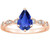 Diana: Exquisite Pear .Cut Sapphire Solitaire Ring