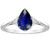 Diana: Exquisite Dark Blue Sapphire Ring .2.50ct Pear
