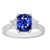 Florence: Exquisite Three .Stone Sapphire & Diamond Ring