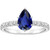 Isabella: Pear .Cut Blue Sapphire Solitaire Ring