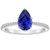 Vienna: Sapphire & Diamond Gemstone Ring .5ct Pear