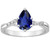 Vienna: Sapphire & Diamond Engagement Ring .4.50ct Pear Blue Sapphire