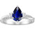 Florence: Majestic Gemstone Ring With Pear Sapphire .5.50ct Blue Sapphire