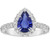 Florence: Exquisite Halo Gemstone Ring .6ct Pear