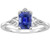 Vienna: Sapphire & Diamond Engagement Ring .3.25ct Emerald