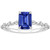 Isabella: Sapphire & Diamond Solitaire Ring .4.00ct Emerald