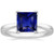Isabella: Princess Cut Sapphire Engagement Ring .5ct Natural Blue Sapphire