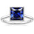 Isabella: Princess Cut Sapphire Solitaire Ring .5ct Ceylon Sapphire
