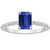 Isabella: Emerald .Cut Sapphire & Diamond Ring