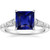 Vienna: Exquisite Three .Stone Sapphire & Diamond Ring