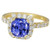 Isabella: Exquisite Tanzanite & Diamond Ring .9.00ct Cushion