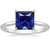 Isabella: Solitaire Sapphire Ring .5ct Princess Cut Sri Lankan Sapphire